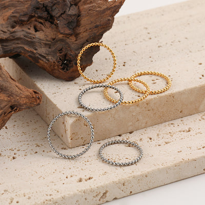 plain ring index finger joint 1.5MM round bead bean ring female tail ring