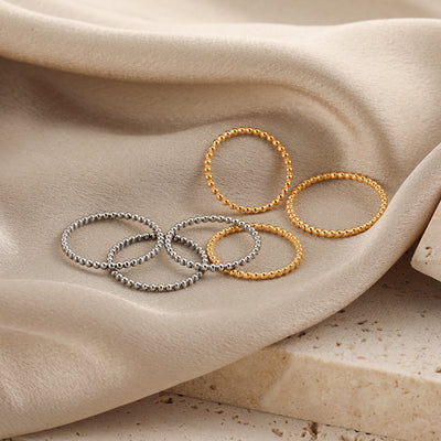 plain ring index finger joint 1.5MM round bead bean ring female tail ring