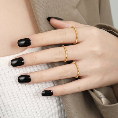plain ring index finger joint 1.5MM round bead bean ring female tail ring