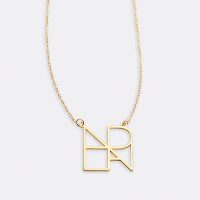 Minimalist Monogram Name Necklace by Dujafio