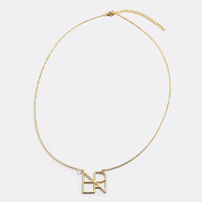 Minimalist Monogram Name Necklace by Dujafio