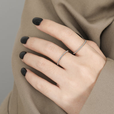 plain ring index finger joint 1.5MM round bead bean ring female tail ring