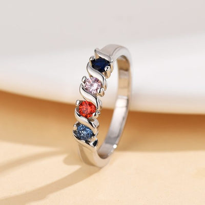 Elegant Family Birthstones Ring - A Timeless Keepsake