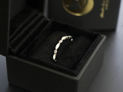 Infinity Breastmilk Ring with a Birthstone